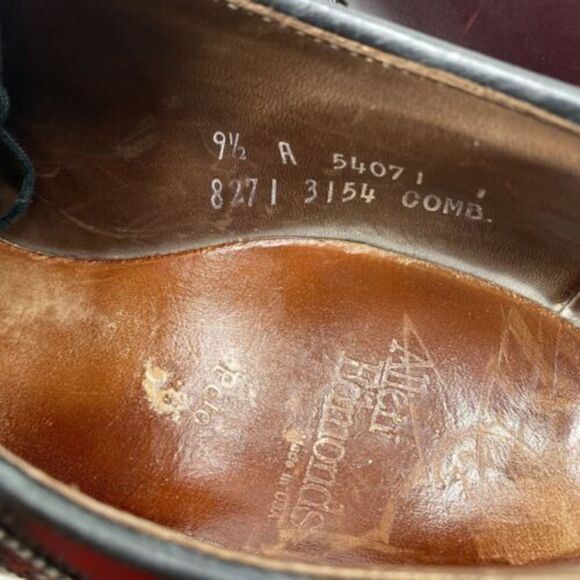 Allen Edmonds Polo Men’s Sz 9.5 A Burgundy Black Leather Saddle Oxfords Shoes main image 10